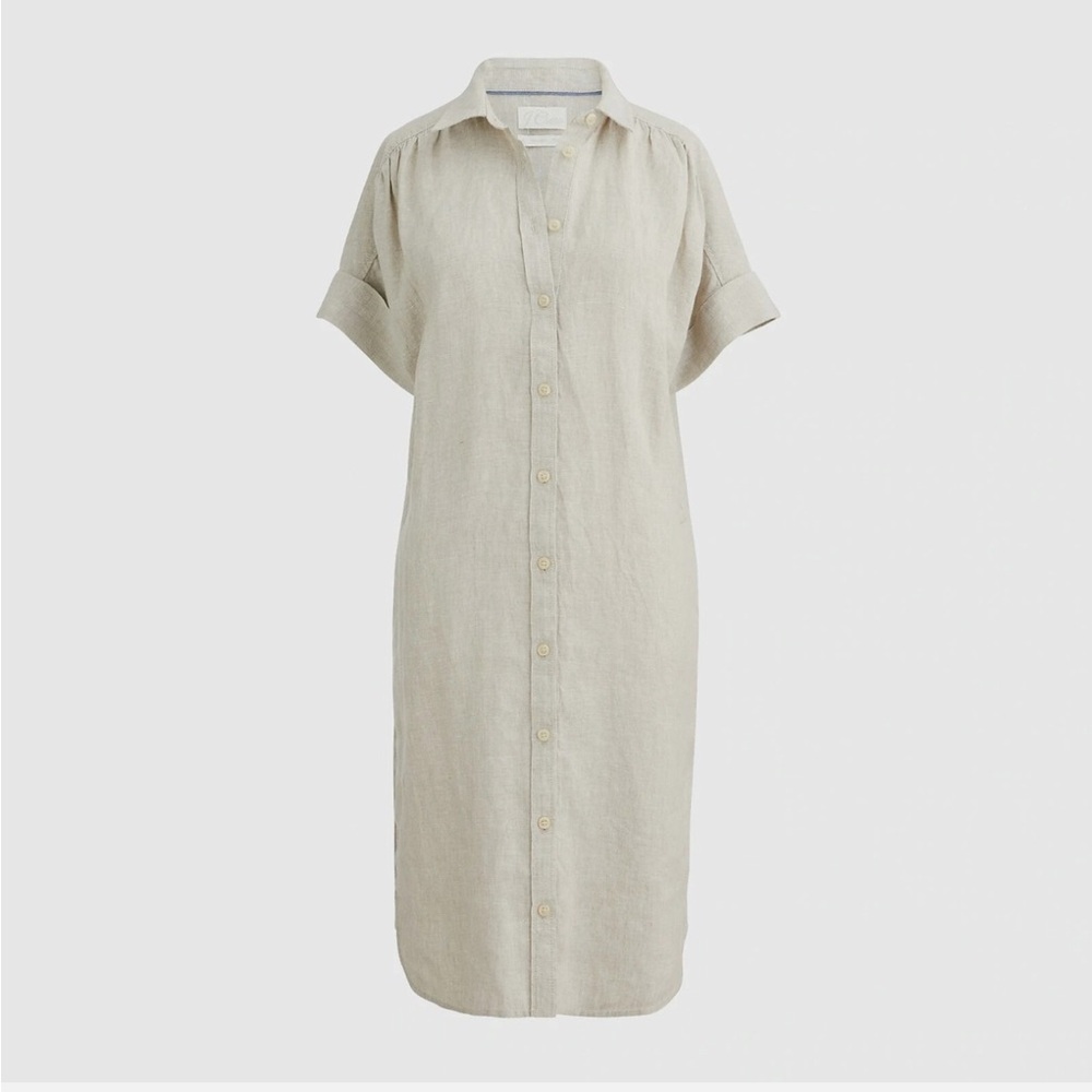 NWT J. Crew Baird McNutt Irish Linen Shirt Dress